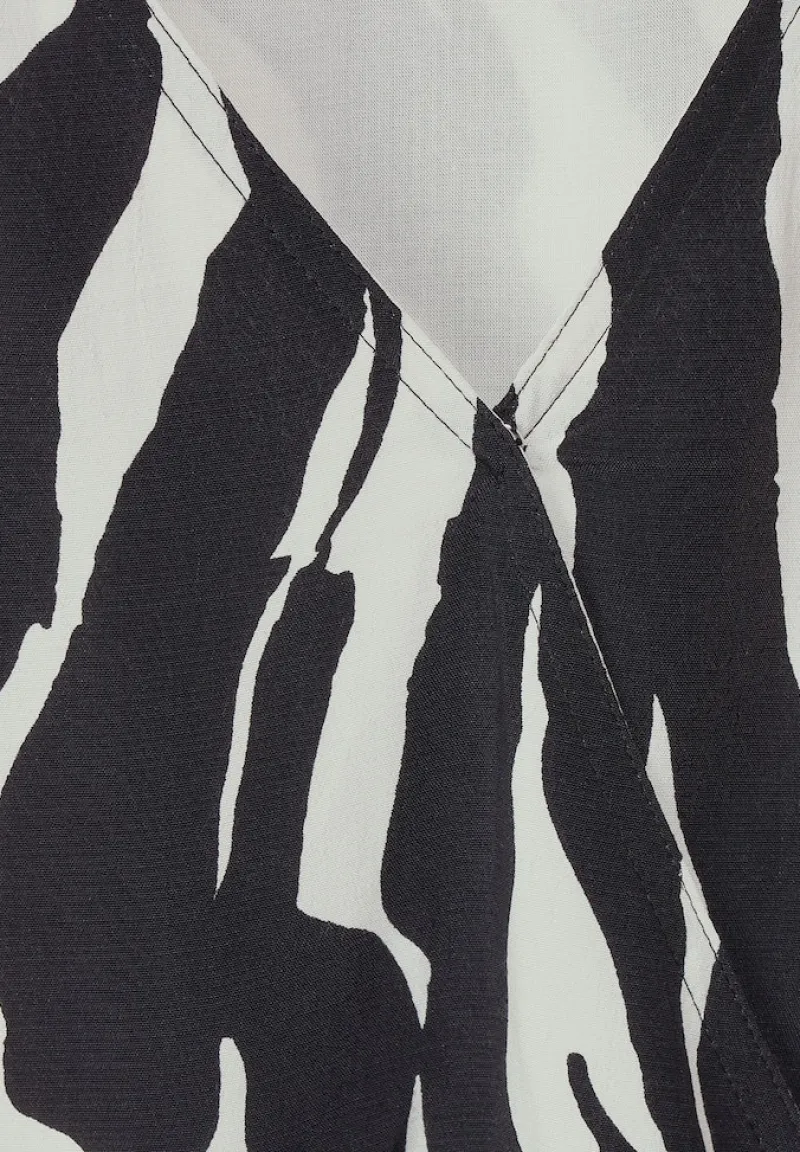 Street One Kleider*Wrap Zebraprint Kleid Black