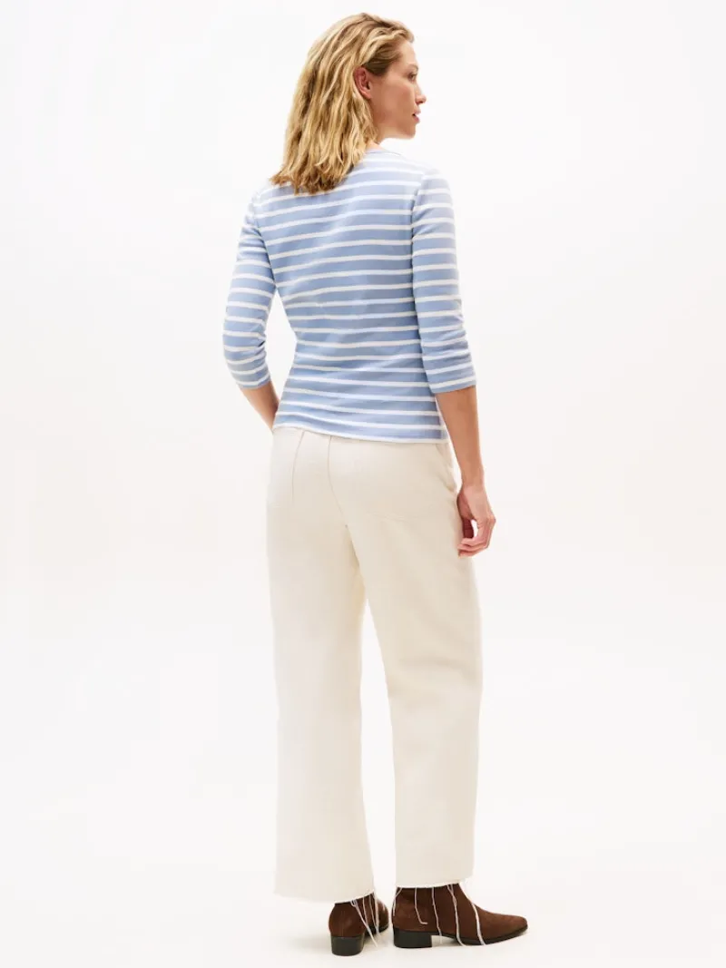 Tommy Hilfiger Shirts*WW0WW40589 brisk blue- ecru stp