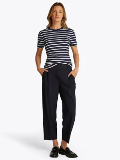 Tommy Hilfiger Shirts*WW0WW40589 ecru- blue spell stp