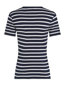 Tommy Hilfiger Shirts*WW0WW40589 ecru- blue spell stp