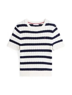 Tommy Hilfiger Pullover & Sweatshirts*WW0WW45656 ivory silk-dark night navy stp