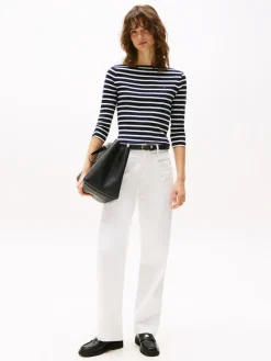 Tommy Hilfiger Shirts*WW0WW40589 nos breton desert sky- ecru