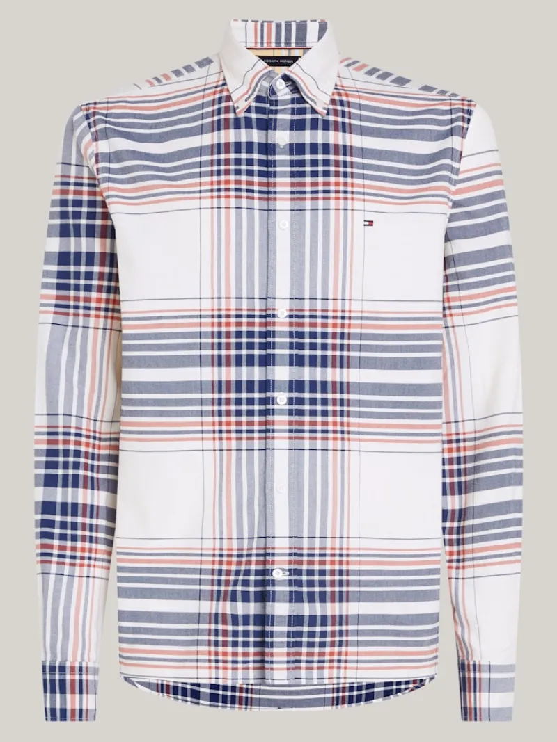 Tommy Hilfiger Hemden|Big Boys*XL OXFORD CHECK RF SHIRT ancient white