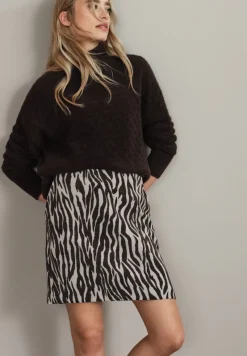 Street One Röcke*Zebra Jacquard Rock deep roast brown