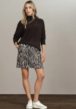 Street One Röcke*Zebra Jacquard Rock deep roast brown