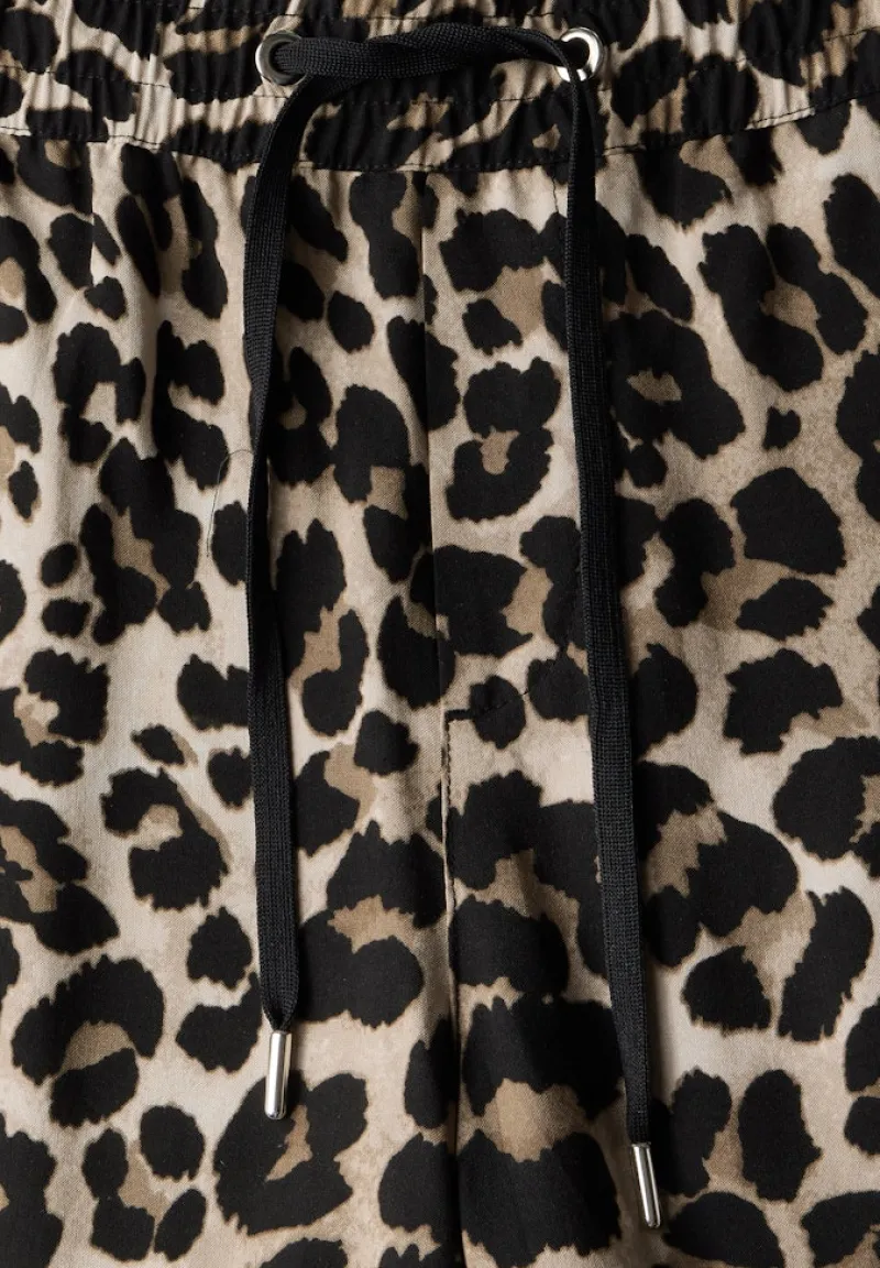 Street One Shorts*Zebra Wide Leg Hose Black