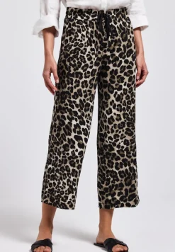 Street One Shorts*Zebra Wide Leg Hose Black