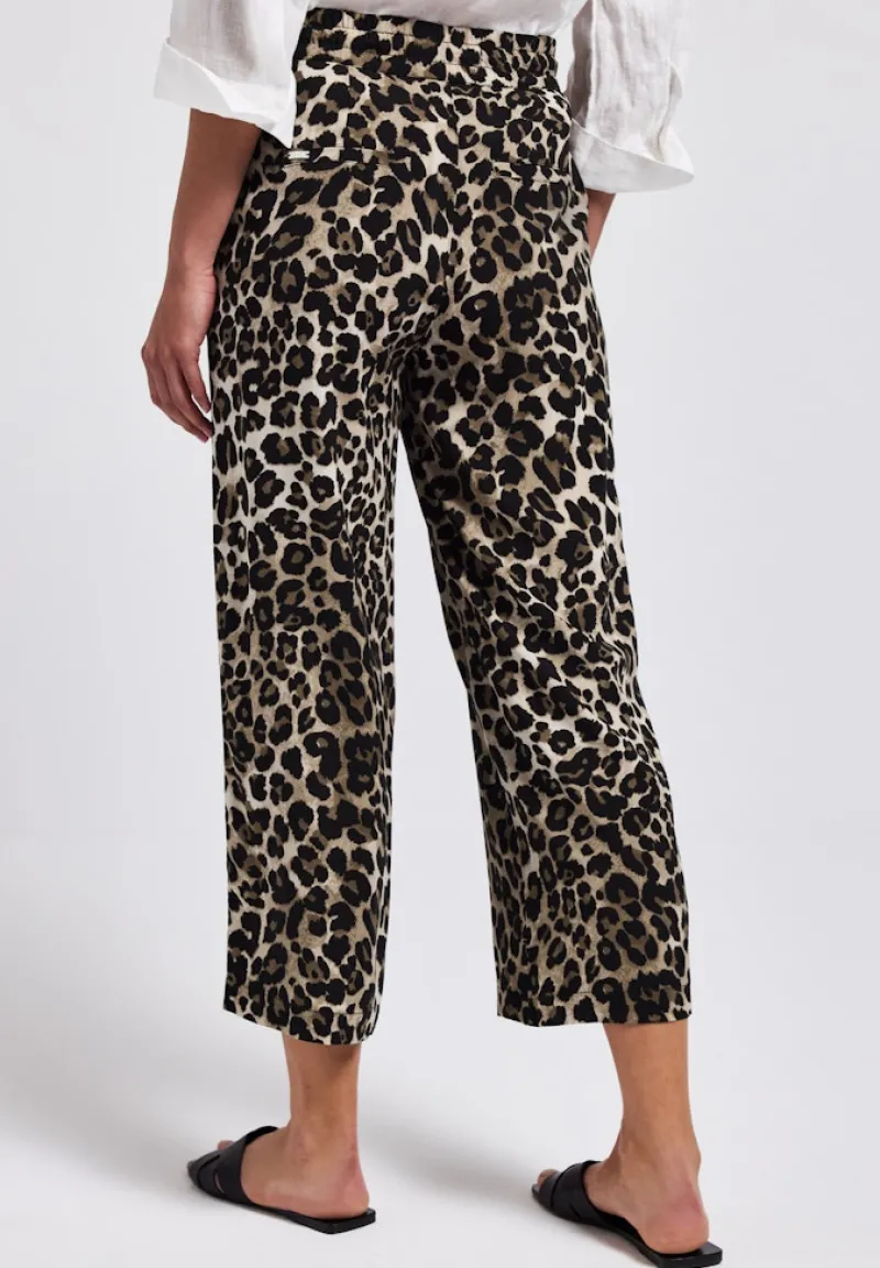Street One Shorts*Zebra Wide Leg Hose Black