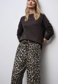 Street One Shorts*Zebra Wide Leg Hose Black