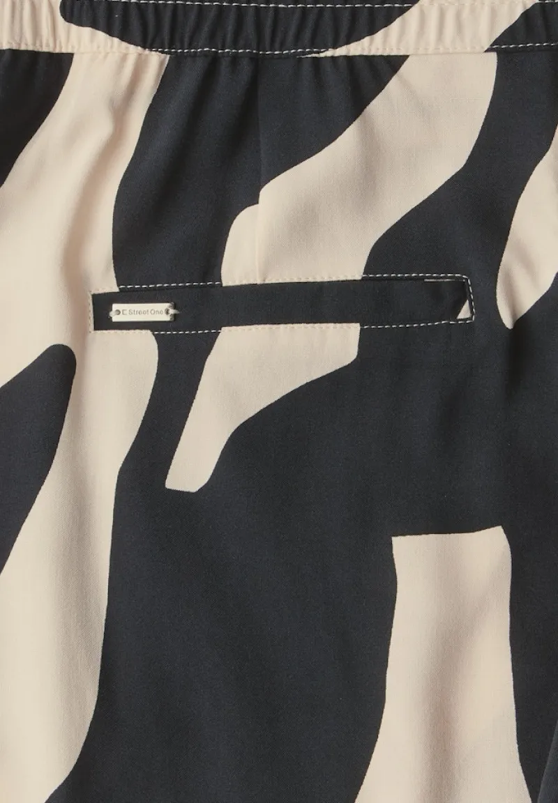 Street One Shorts*Zebra Wide Leg Hose whale tail grey