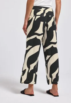 Street One Shorts*Zebra Wide Leg Hose whale tail grey