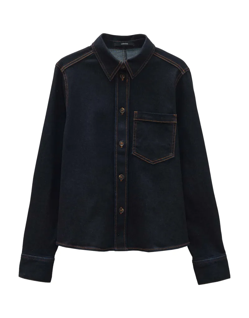 Someday Blusen*Zenima dark rinsed blue