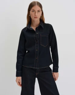 Someday Blusen*Zenima dark rinsed blue