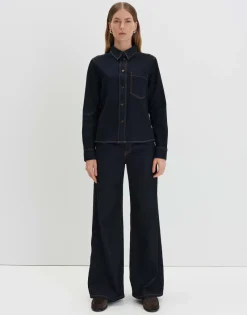 Someday Blusen*Zenima dark rinsed blue