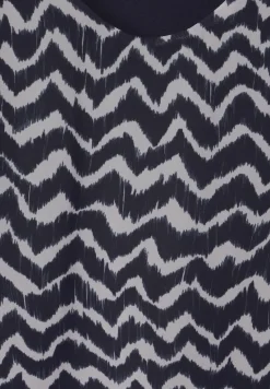 Street One Blusen*Zick Zack Chiffon Shirt deep blue