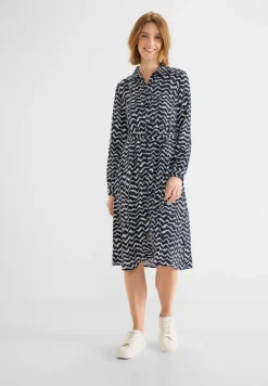 Street One Kleider*Zick Zack Shirtkleid deep blue