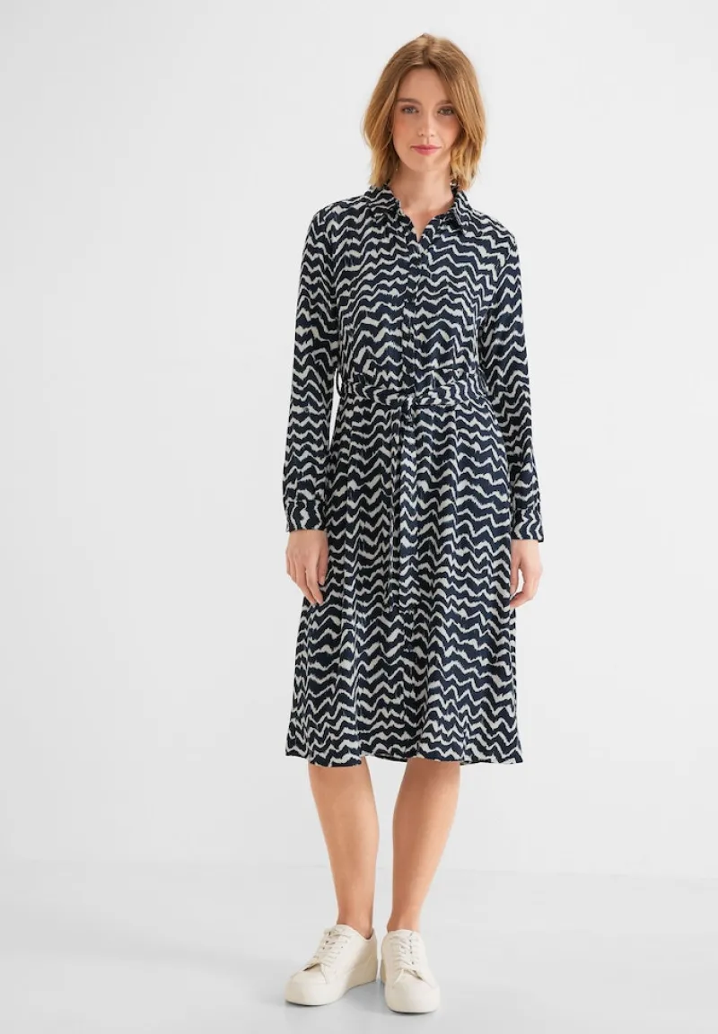 Street One Kleider*Zick Zack Shirtkleid deep blue