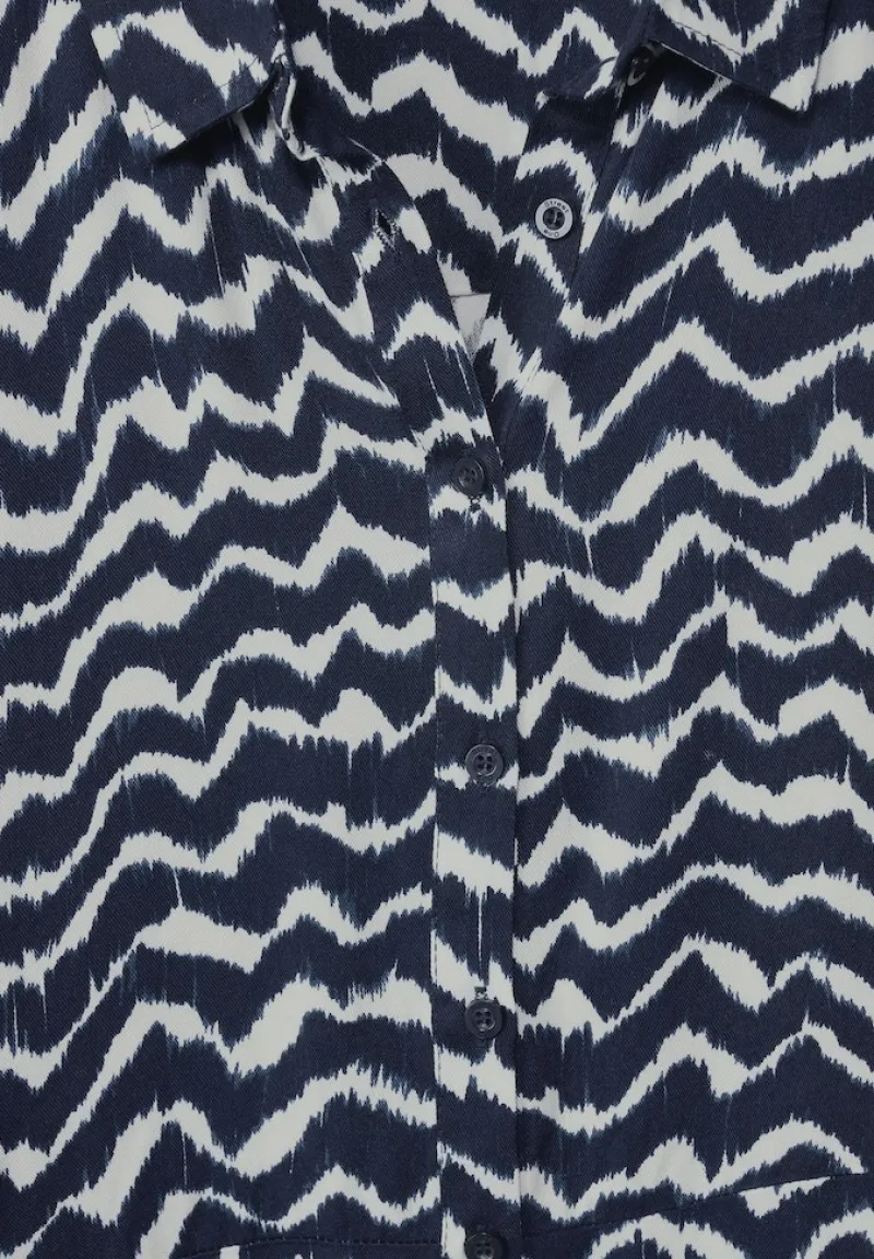 Street One Kleider*Zick Zack Shirtkleid deep blue