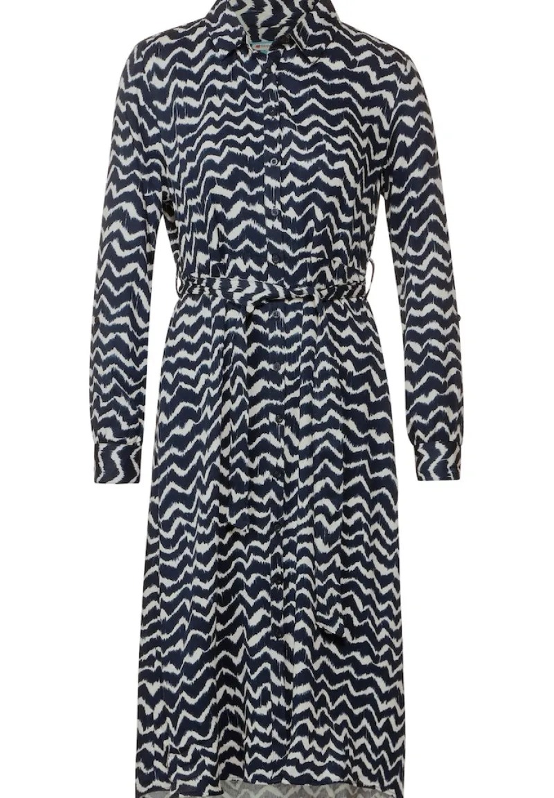 Street One Kleider*Zick Zack Shirtkleid deep blue