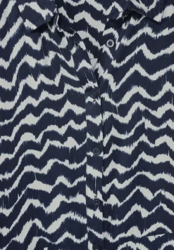Street One Kleider*Zick Zack Shirtkleid deep blue