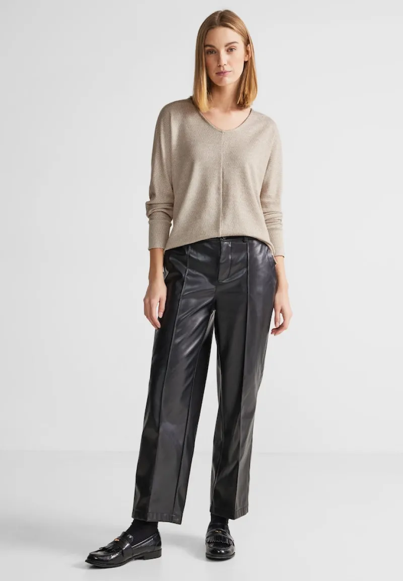 Street One Shirts*Zweifarbiges Langarmshirt spring sand melange