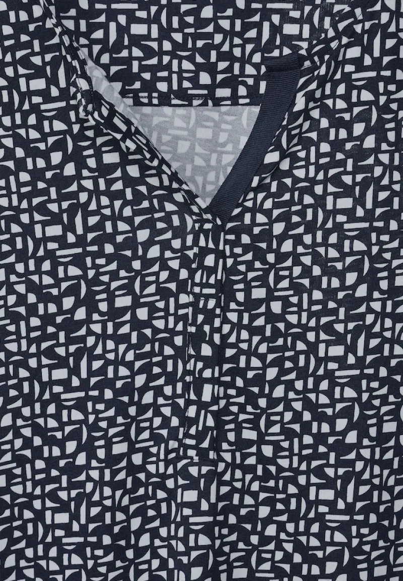 Cecil Shirts*Zweifarbiges Tunikashirt universal blue