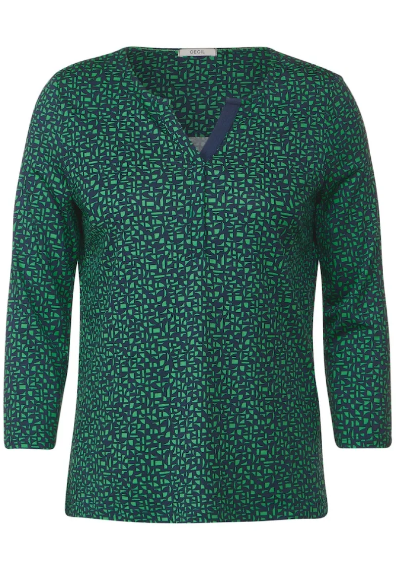 Cecil Shirts*Zweifarbiges Tunikashirt Celery Green