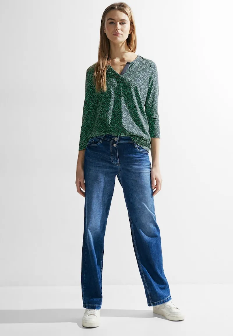 Cecil Shirts*Zweifarbiges Tunikashirt Celery Green